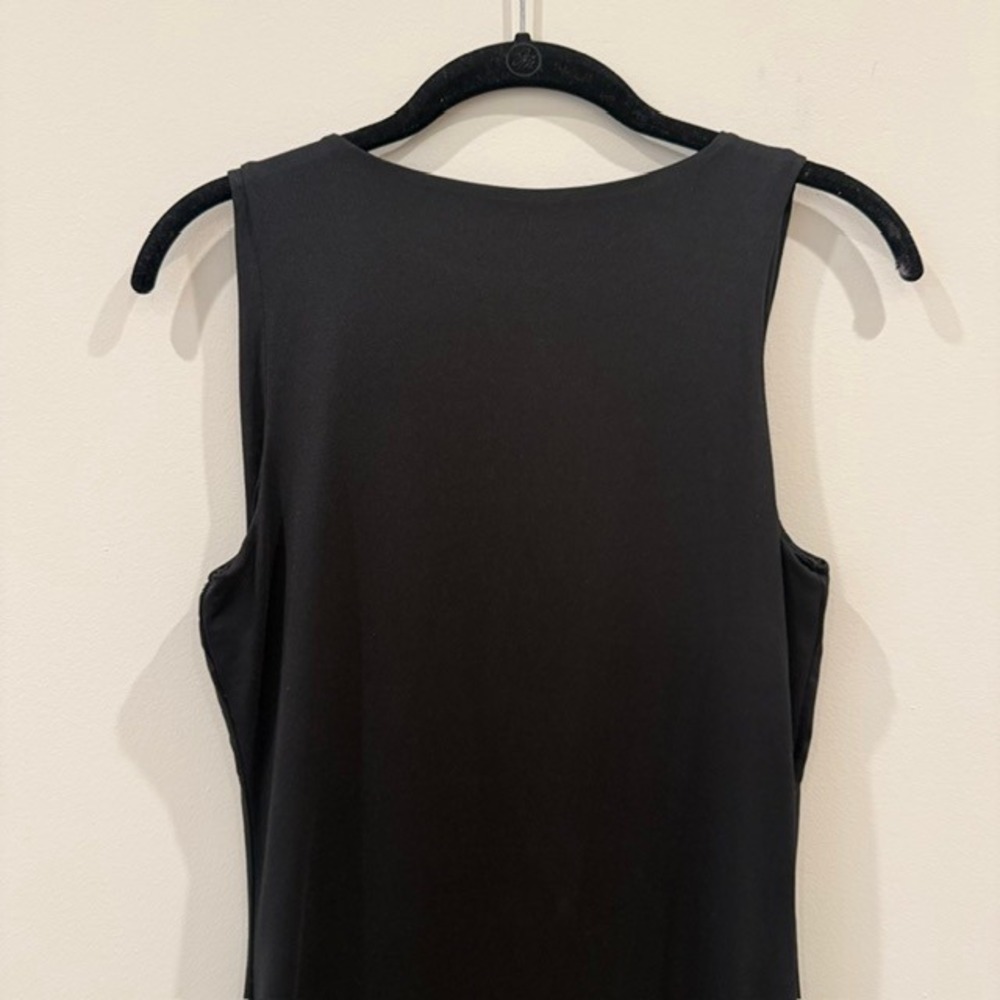 Love Nation Black Bodycon Midi Dress Sleeveless Stretch Knit Minimalist | Size S - Picture 8 of 9